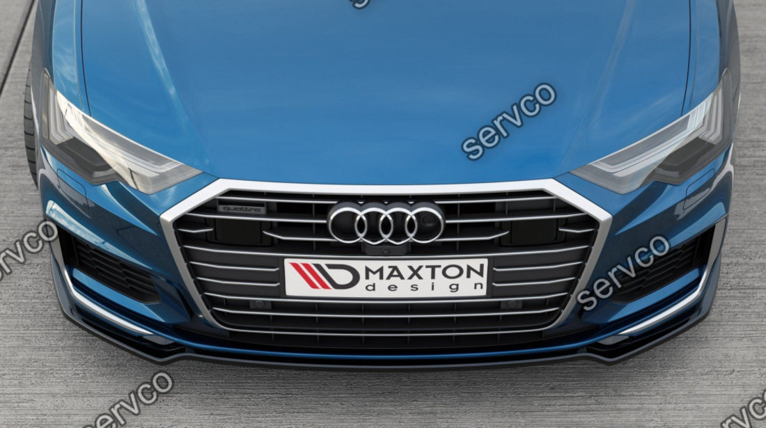 Prelungire splitter bara fata Audi A6 S-Line S6 C8 2019- v1 - Maxton Design