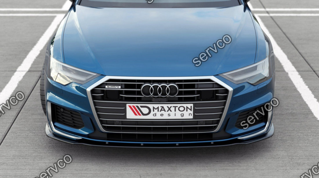Prelungire splitter bara fata Audi A6 S-Line S6 C8 2019- v2 - Maxton Design