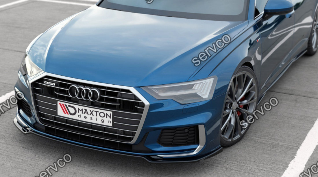 Prelungire splitter bara fata Audi A6 S-Line S6 C8 2019- v1 - Maxton Design