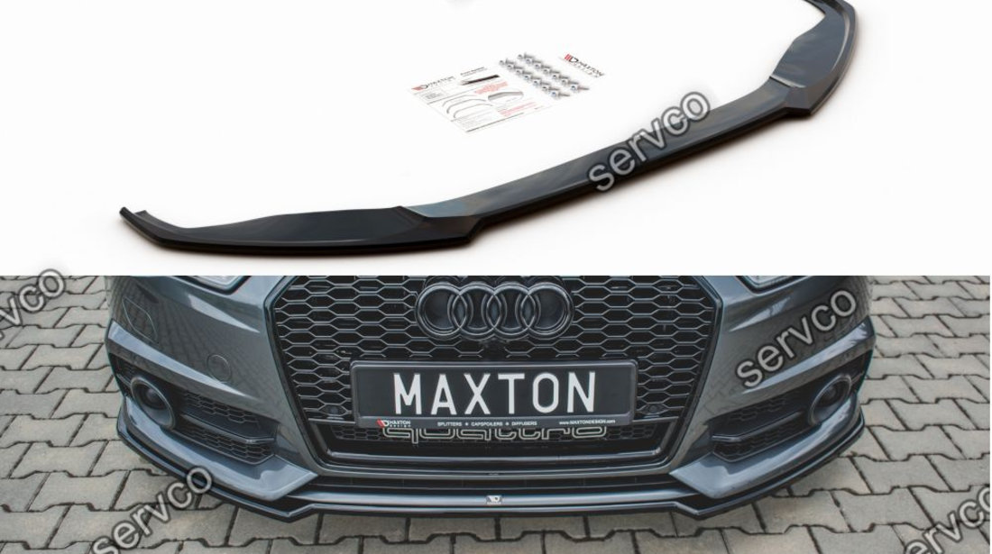 Prelungire splitter bara fata Audi A6 S6 C7 S line Sedan Avant Facelift 2014-2017 v9 - Maxton Design