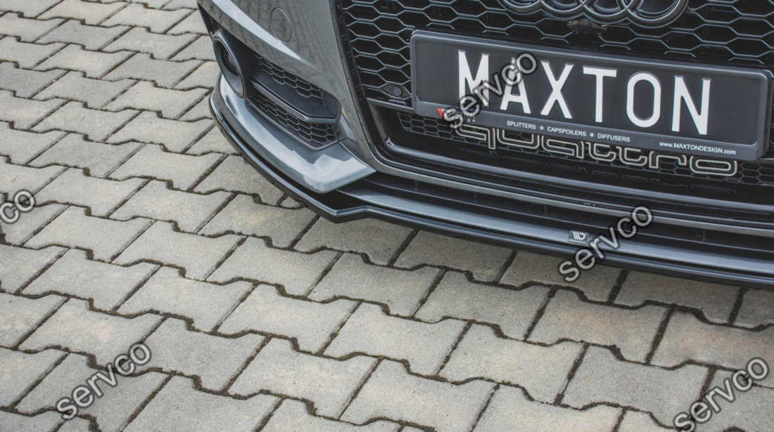 Prelungire splitter bara fata Audi A6 S6 C7 S line Sedan Avant Facelift 2014-2017 v9 - Maxton Design