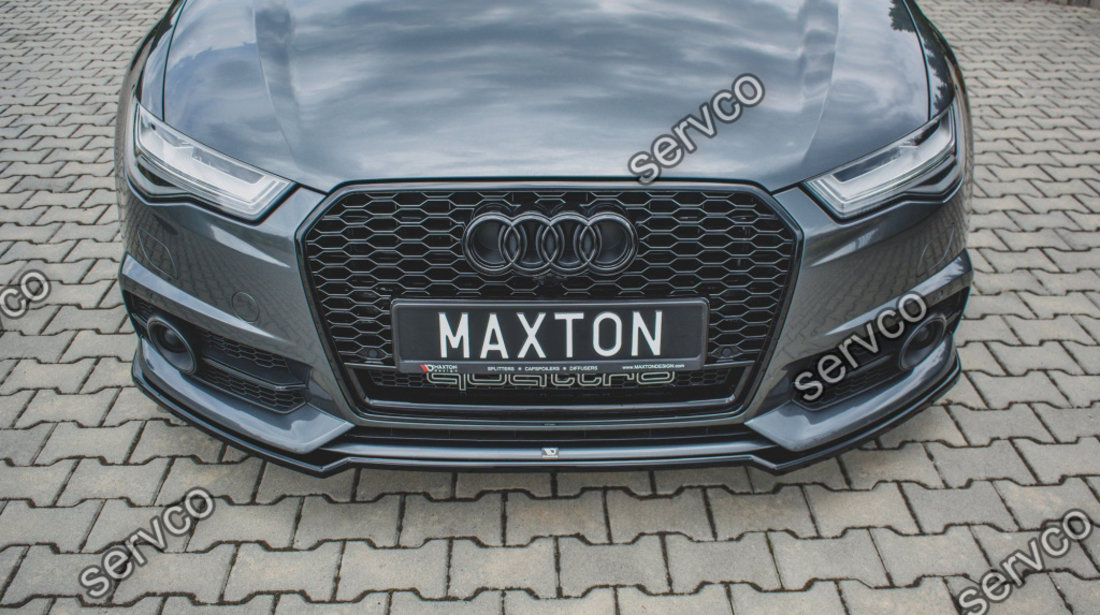 Prelungire splitter bara fata Audi A6 S6 C7 S line Sedan Avant Facelift 2014-2017 v9 - Maxton Design