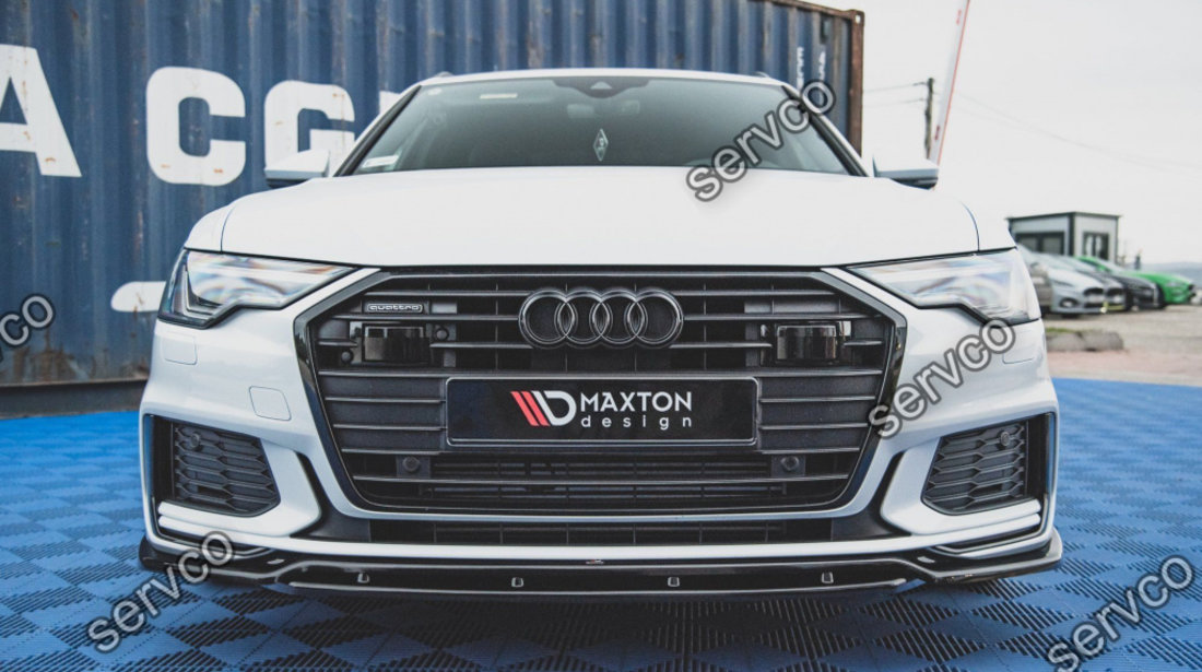 Prelungire splitter bara fata Audi A6 S6 C8 S-Line 2019- v6 - Maxton Design