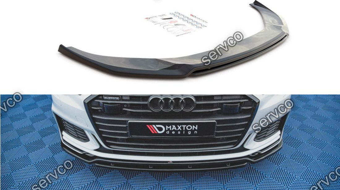 Prelungire splitter bara fata Audi A6 S6 C8 S-Line 2019- v6 - Maxton Design