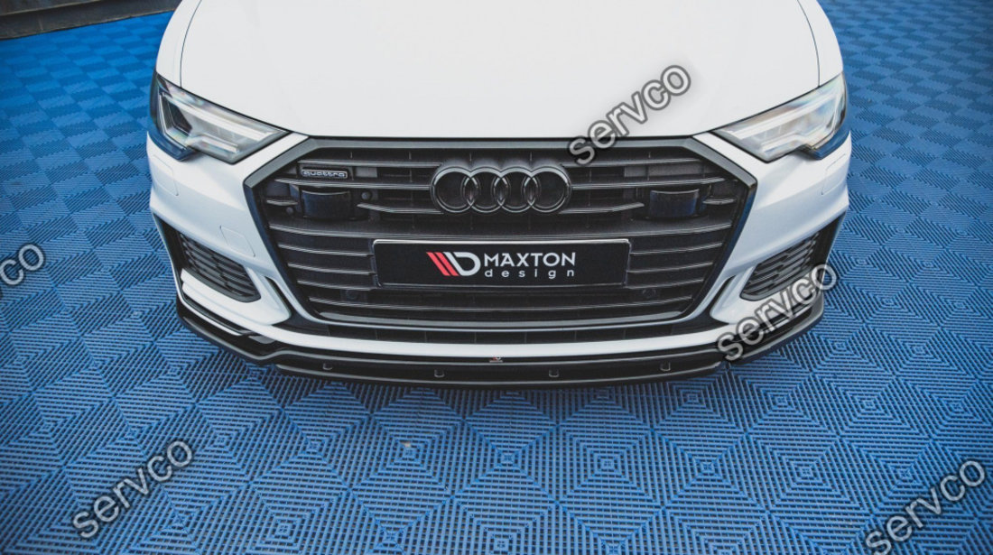 Prelungire splitter bara fata Audi A6 S6 C8 S-Line 2019- v6 - Maxton Design