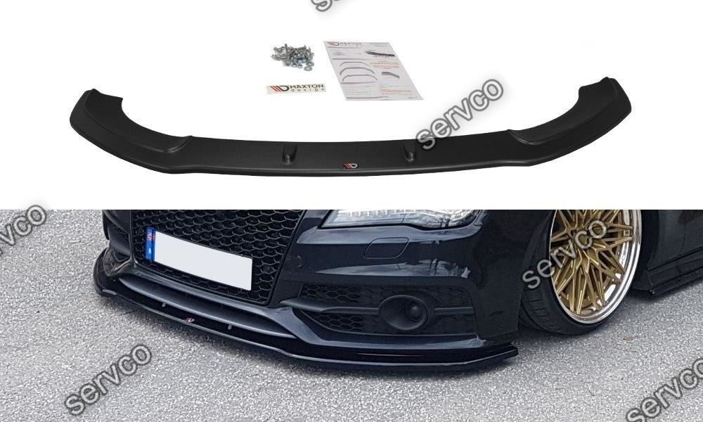 Prelungire splitter bara fata Audi A7 4G8 S-Line 2010-2014 v2 - Maxton Design