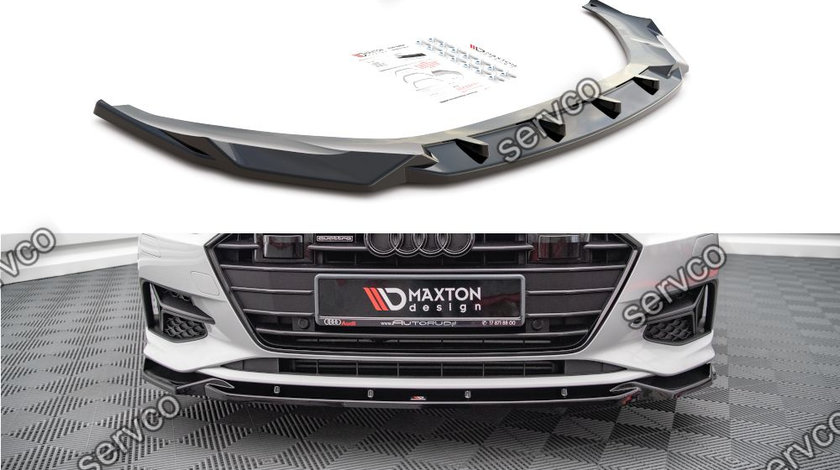 Prelungire splitter bara fata Audi A7 C8 2018- v3 - Maxton Design