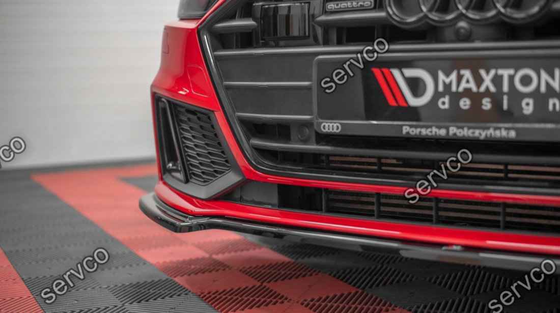 Prelungire splitter bara fata Audi A7 C8 S-Line 2017- v1 - Maxton Design