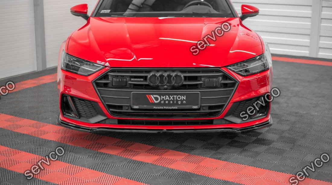 Prelungire splitter bara fata Audi A7 C8 S-Line 2017- v1 - Maxton Design