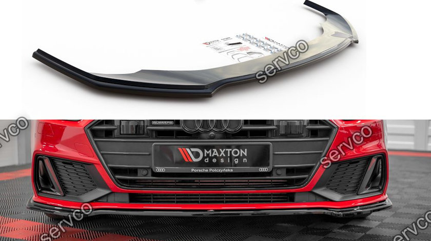 Prelungire splitter bara fata Audi A7 C8 S-Line 2017- v1 - Maxton Design