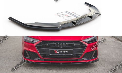 Prelungire splitter bara fata Audi A7 C8 S-Line 2017- v2 - Maxton Design