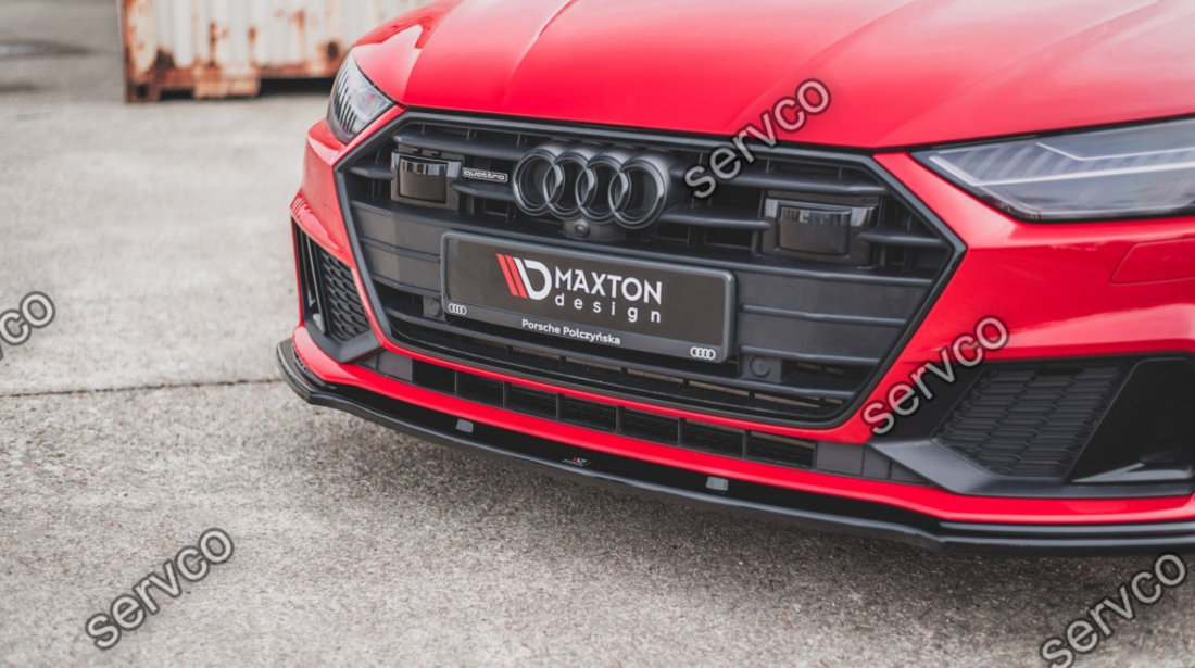 Prelungire splitter bara fata Audi A7 C8 S-Line 2017- v2 - Maxton Design