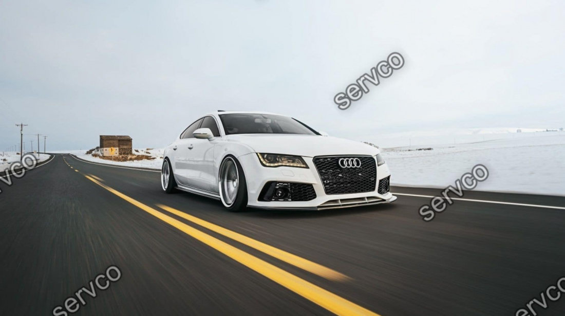 Prelungire splitter bara fata Audi A7 RS7 Facelift 2014-2017 v4 - Maxton Design