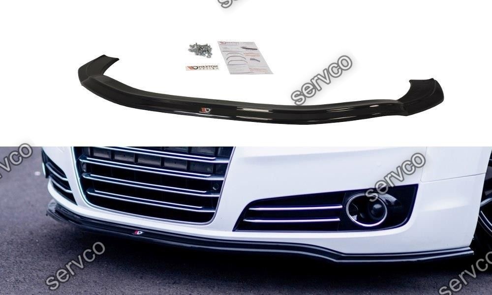 Prelungire splitter bara fata Audi A8 D4 2010-2013 v1 - Maxton Design