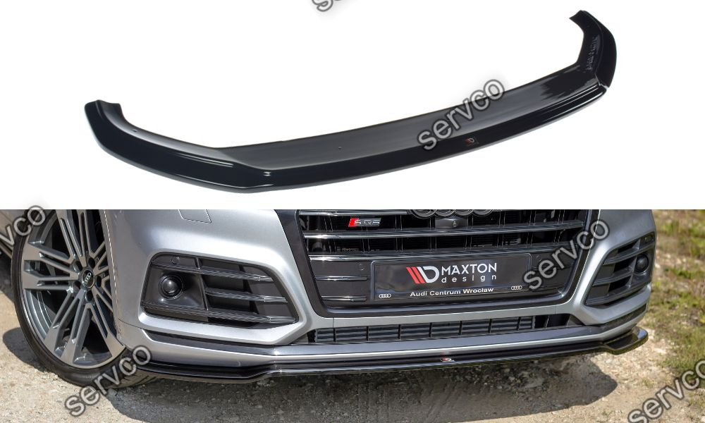 Prelungire splitter bara fata Audi Q5 SQ5 S-Line Mk2 2017- v1 - Maxton Design