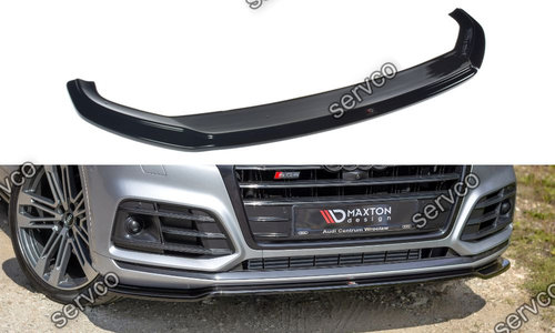Prelungire splitter bara fata Audi Q5 SQ5 S-Line Mk2 2017- v1 - Maxton Design