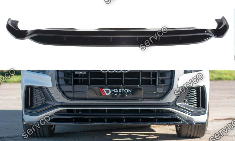 Prelungire splitter bara fata Audi Q8 Mk1 S-Line 2018- v1 - Maxton Design