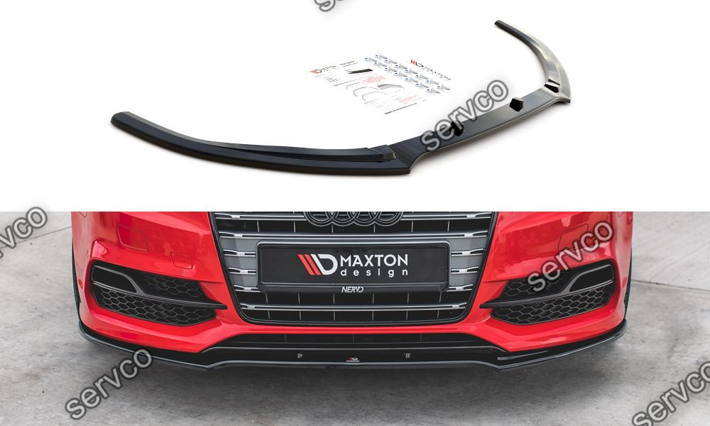 Prelungire splitter bara fata Audi S3 A3 S-Line 8V 2013-2016 v14 - Maxton Design