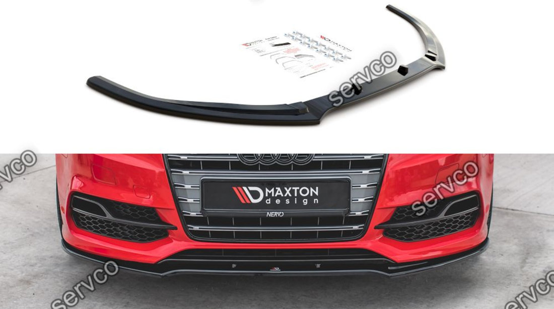 Prelungire splitter bara fata Audi S3 A3 S-Line 8V 2013-2016 v14 - Maxton Design