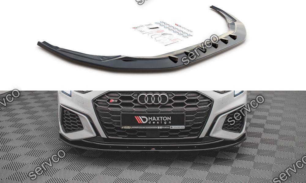 Prelungire splitter bara fata Audi S3 A3 S-Line 8Y 2020- v1 - Maxton Design