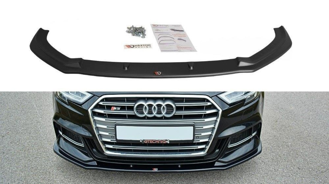 Prelungire splitter bara fata Audi S3 A3 S-Line 8V Facelift 2017- v12 - Maxton Design