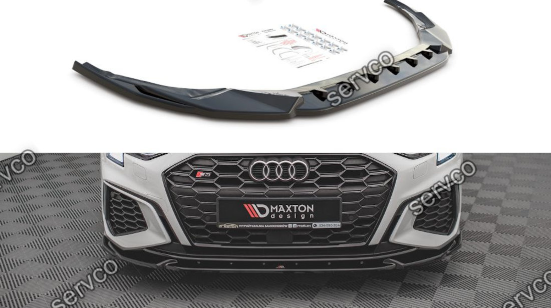 Prelungire splitter bara fata Audi S3 A3 S-Line 8Y 2020- v3 - Maxton Design