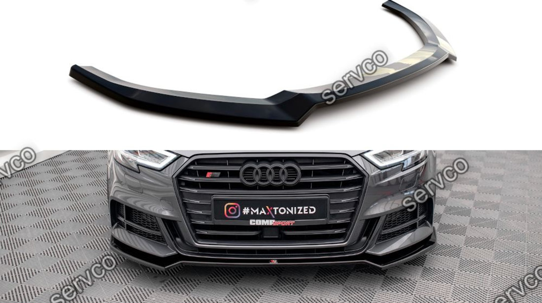 Prelungire splitter bara fata Audi S3 Sportback 8V Facelift 2016-2019 v16 - Maxton Design