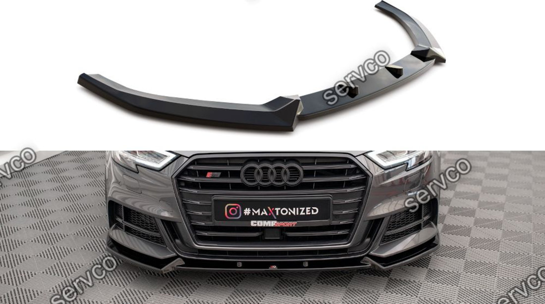 Prelungire splitter bara fata Audi S3 Sportback 8V Facelift 2016-2019 v15 - Maxton Design