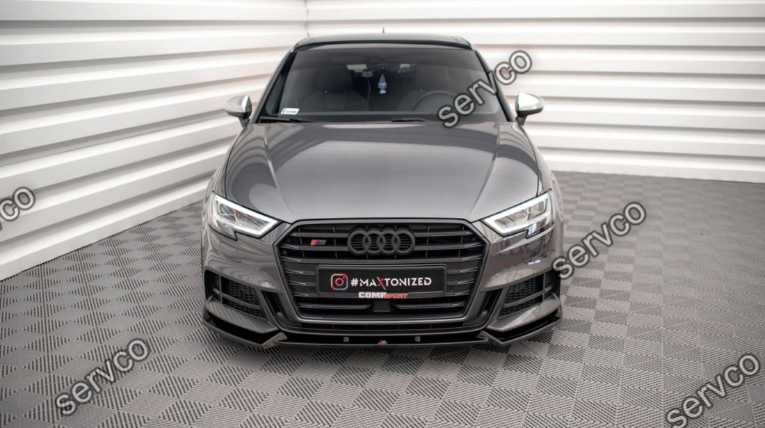 Prelungire splitter bara fata Audi S3 Sportback 8V Facelift 2016-2019 v15 - Maxton Design