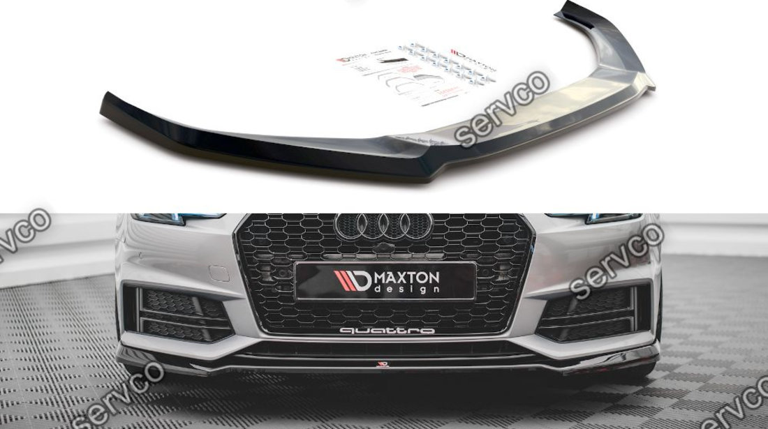 Prelungire splitter bara fata Audi S4 A4 S-Line B9 2015-2019 v11 - Maxton Design