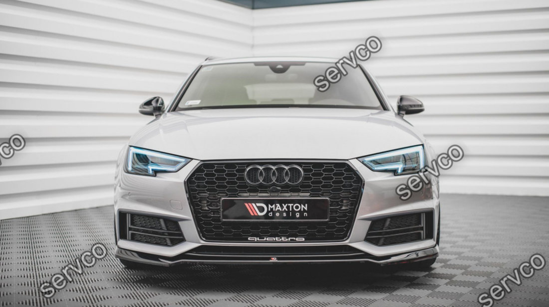 Prelungire splitter bara fata Audi S4 A4 S-Line B9 2015-2019 v11 - Maxton Design