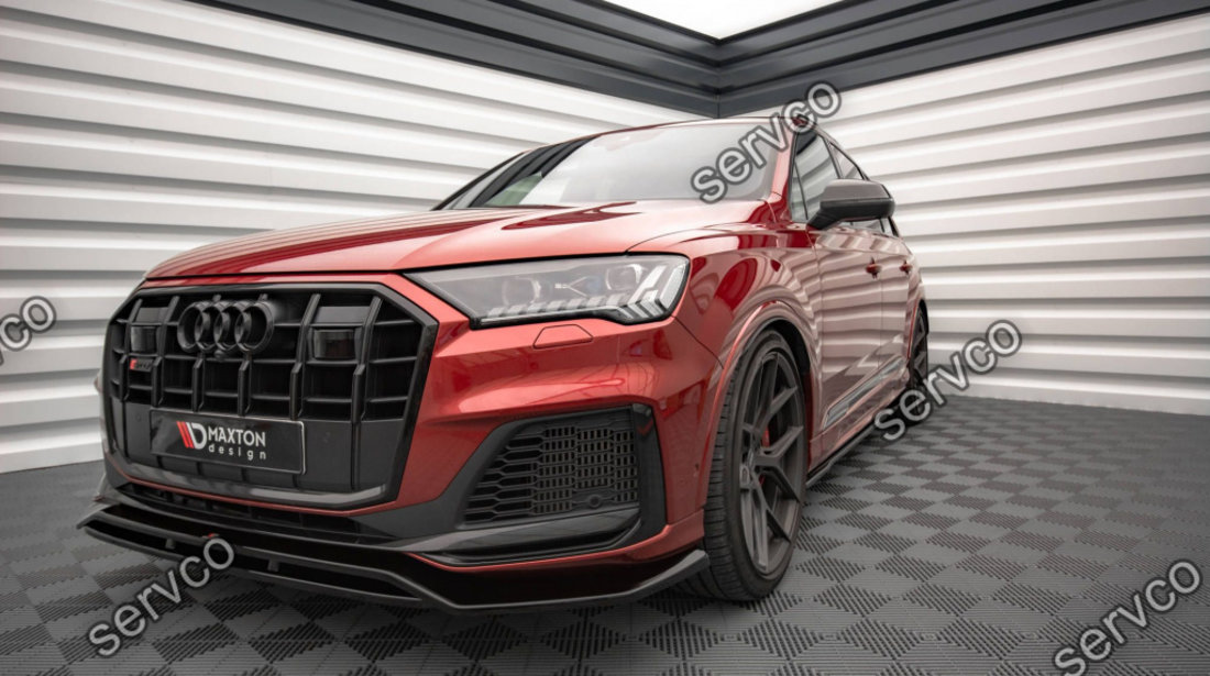 Prelungire splitter bara fata Audi SQ7 Q7 S-Line Mk2 (4M) Facelift 2019- v2 - Maxton Design