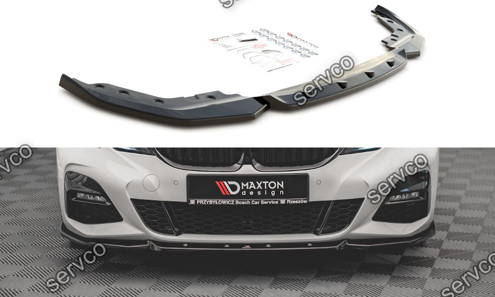 Prelungire splitter bara fata Bmw Seria 3 G20 G21 M-Pack 2018- v7 - Maxton Design