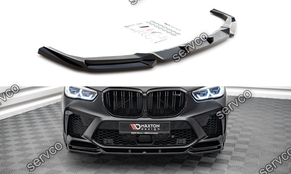 Prelungire splitter bara fata Bmw X5M F95 2018- v2 - Maxton Design
