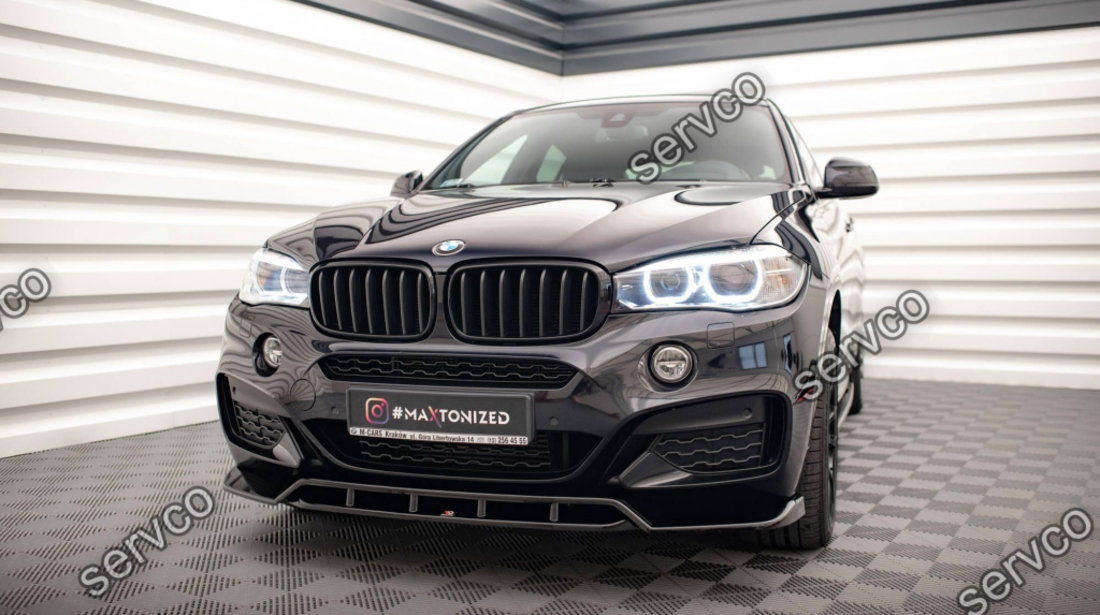 Prelungire splitter bara fata Bmw X6 F16 M-Pachet 2014-2019 v2 - Maxton Design