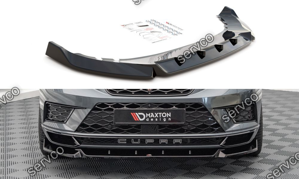Prelungire splitter bara fata Cupra Ateca 2018- v1 - Maxton Design
