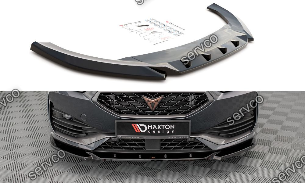 Prelungire splitter bara fata Cupra Leon Mk1 2020- v3 - Maxton Design