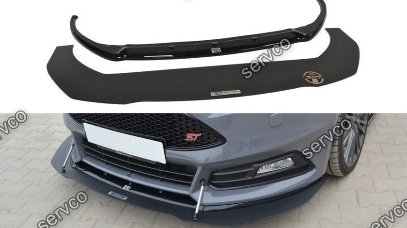 Prelungire splitter bara fata Ford Focus 3 ST Facelift 2015-2016 v17 - Maxton Design