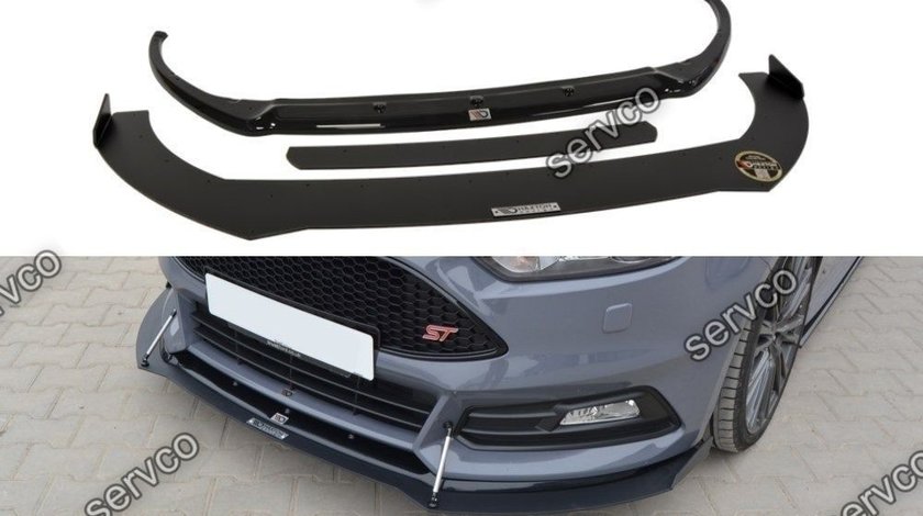 Prelungire splitter bara fata Ford Focus 3 ST Facelift 2015-2018 v18 - Maxton Design