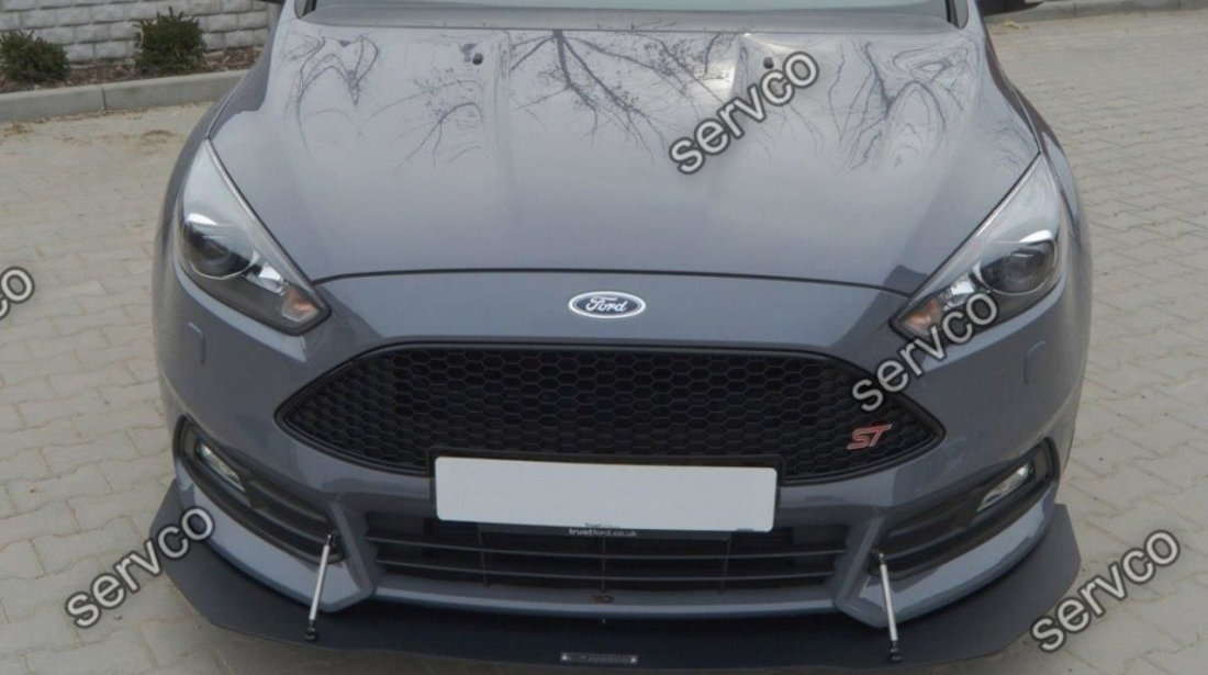 Prelungire splitter bara fata Ford Focus 3 ST Facelift 2015-2018 v7 - Maxton Design