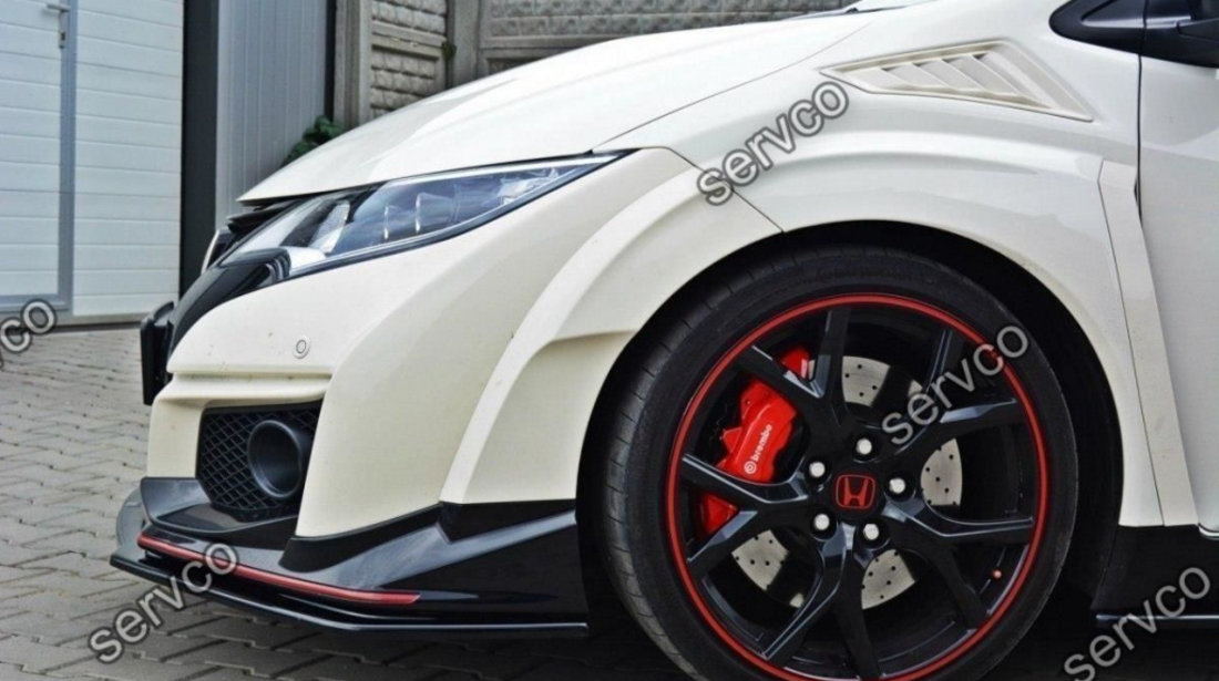 Prelungire splitter bara fata Honda Civic Mk9 Type R 2015- v9 - Maxton Design