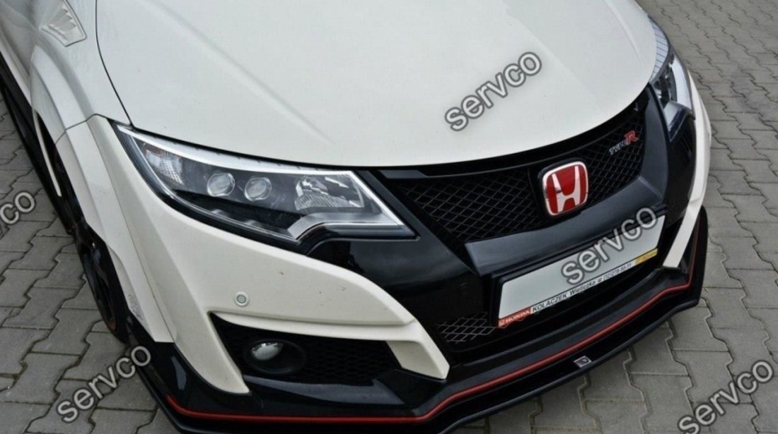 Prelungire splitter bara fata Honda Civic Mk9 Type R 2015- v9 - Maxton Design