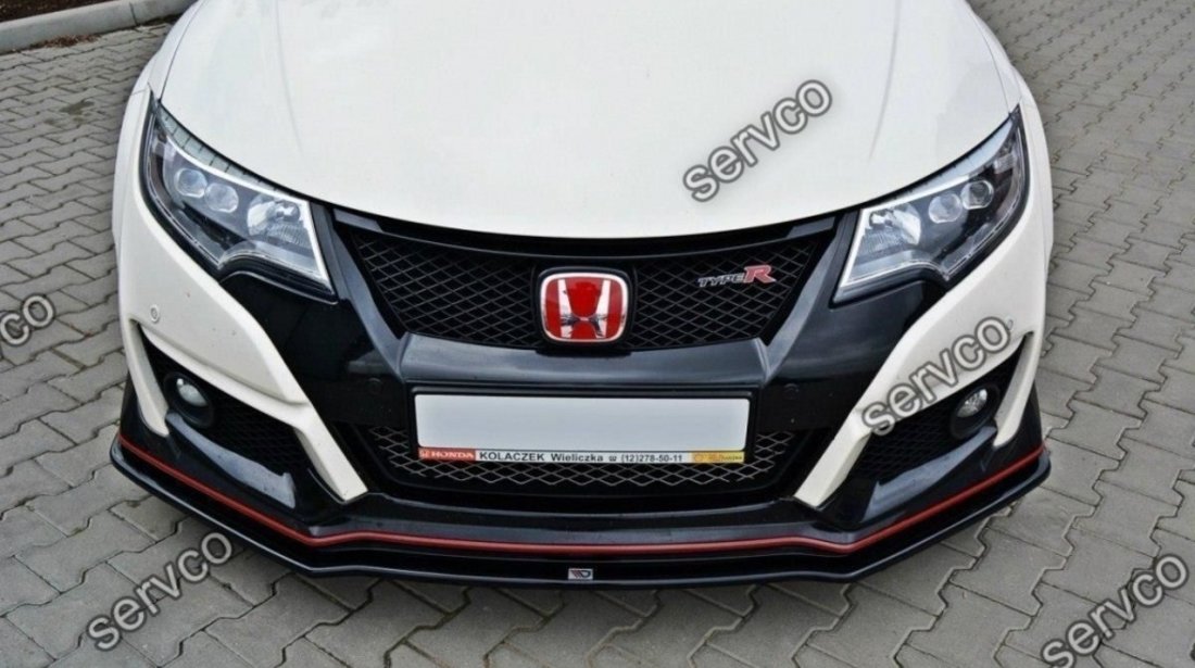 Prelungire splitter bara fata Honda Civic Mk9 Type R 2015- v9 - Maxton Design