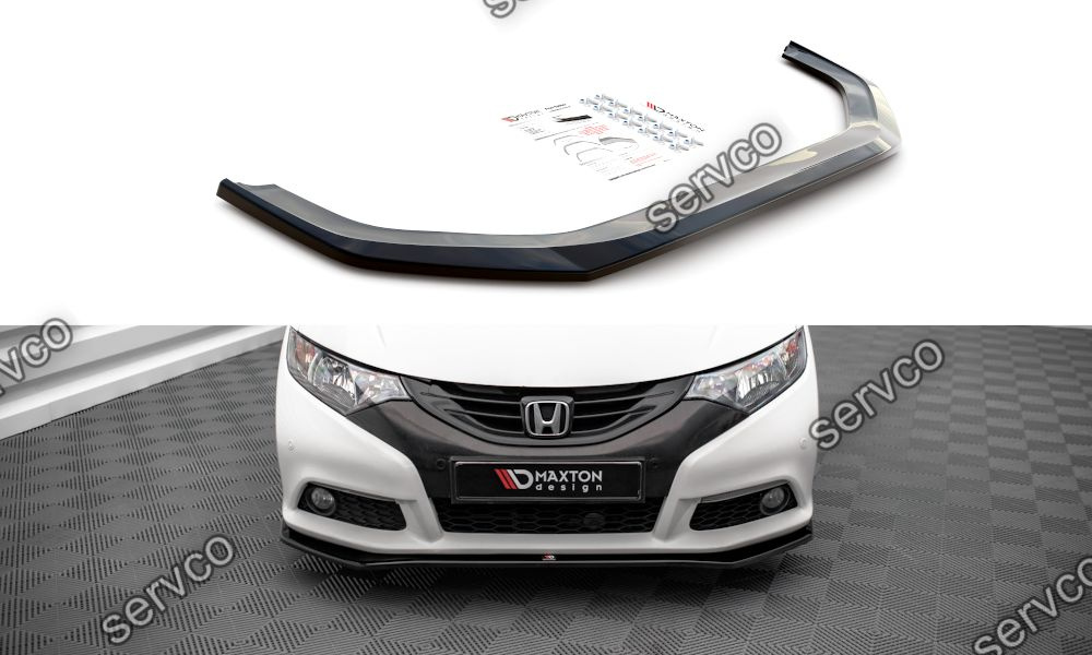 Prelungire splitter bara fata Honda Civic Mk9 2012-2014 v15 - Maxton Design
