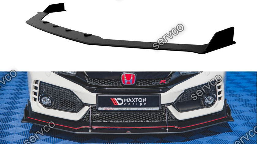 Prelungire splitter bara fata Honda Civic X Type-R 2017- v13 - Maxton Design