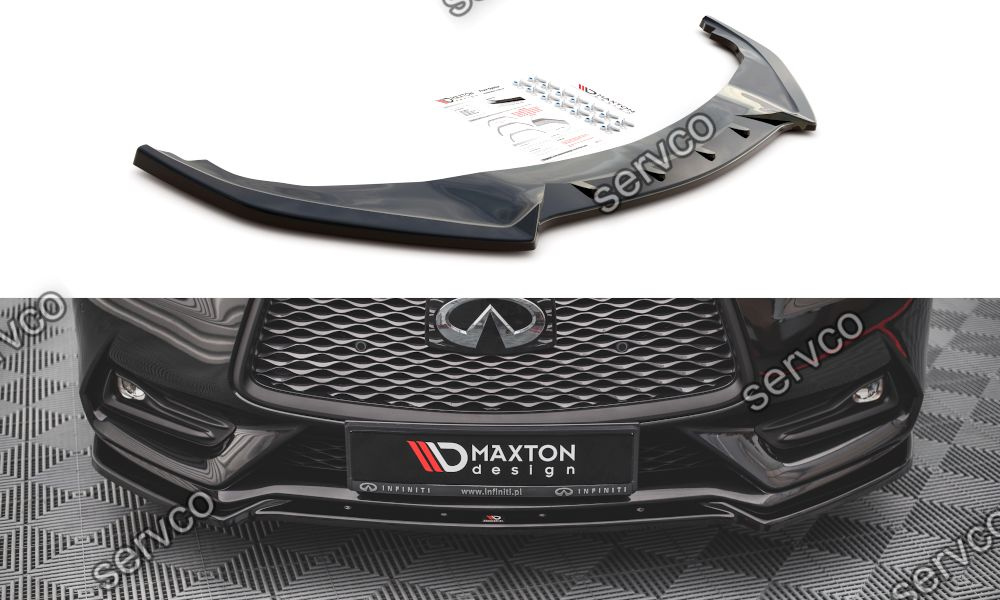 Prelungire splitter bara fata Infiniti Q60 S Mk2 2017- v1 - Maxton Design