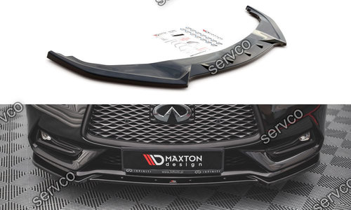 Prelungire splitter bara fata Infiniti Q60 S Mk2 2017- v1 - Maxton Design