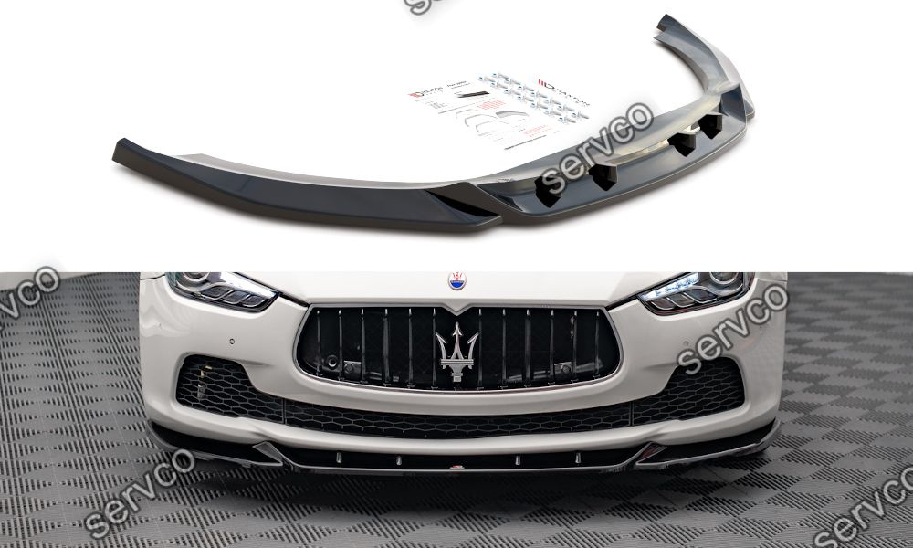 Prelungire splitter bara fata Maserati Ghibli Mk3 2013- v1 - Maxton Design