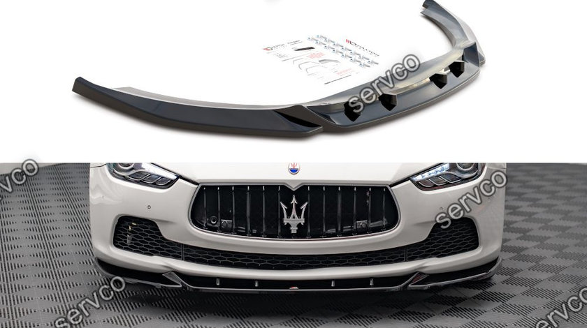 Prelungire splitter bara fata Maserati Ghibli Mk3 2013- v1 - Maxton Design