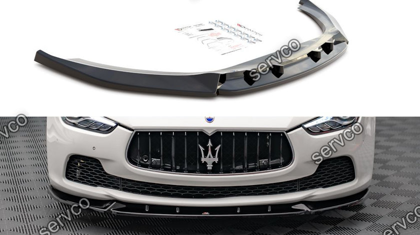 Prelungire splitter bara fata Maserati Ghibli Mk3 2013- v2 - Maxton Design